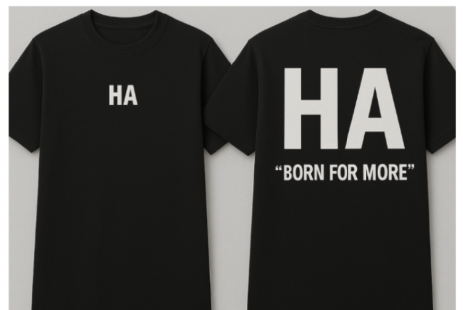 camiseta HA born for more