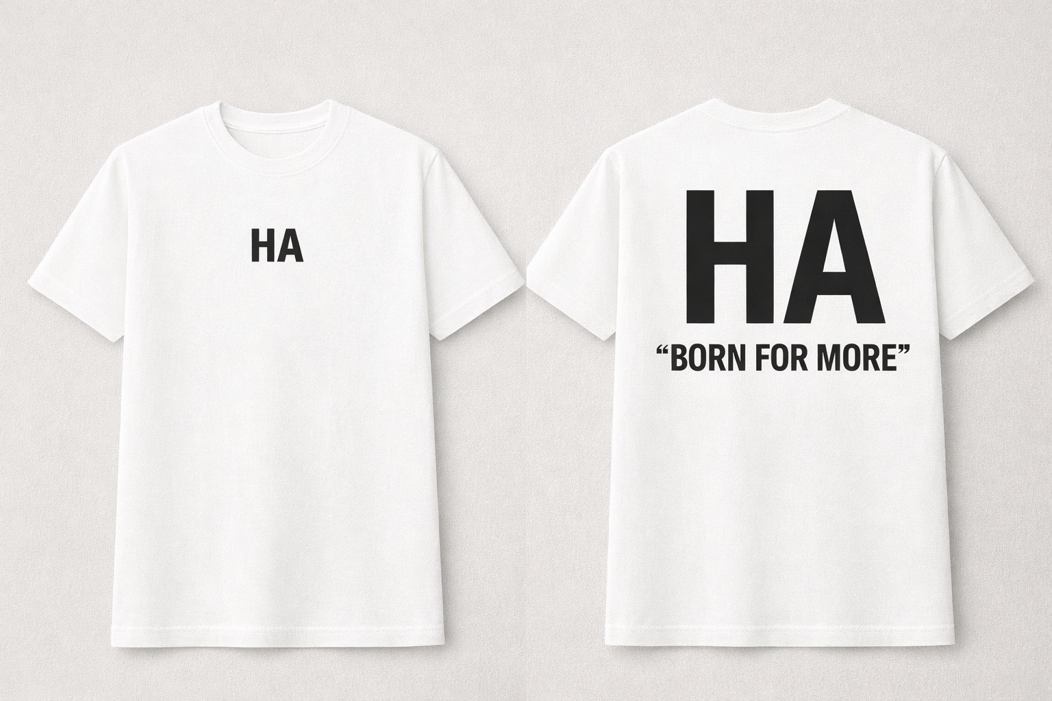 camiseta HA born for more